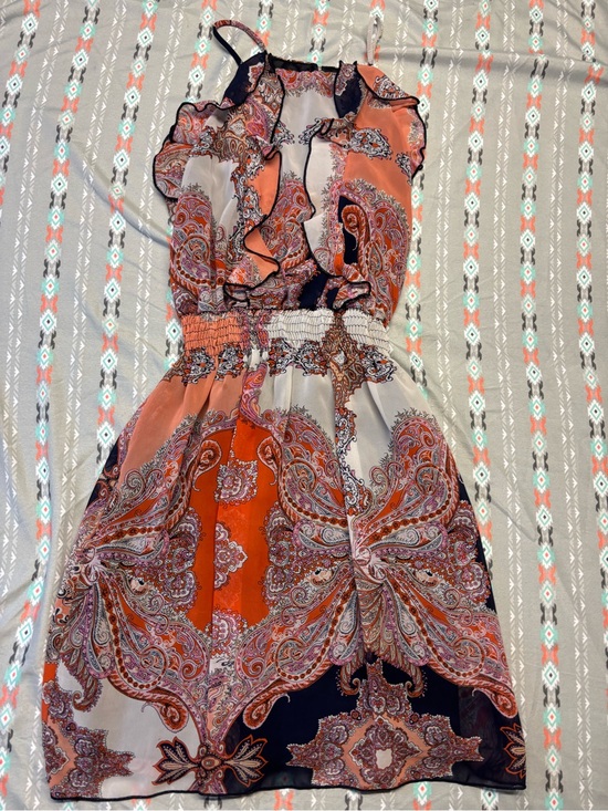 Sweet Storm Dresses & Skirts - 🍄Sweet Storm Paisley Pattern Ruffle Trim Dress